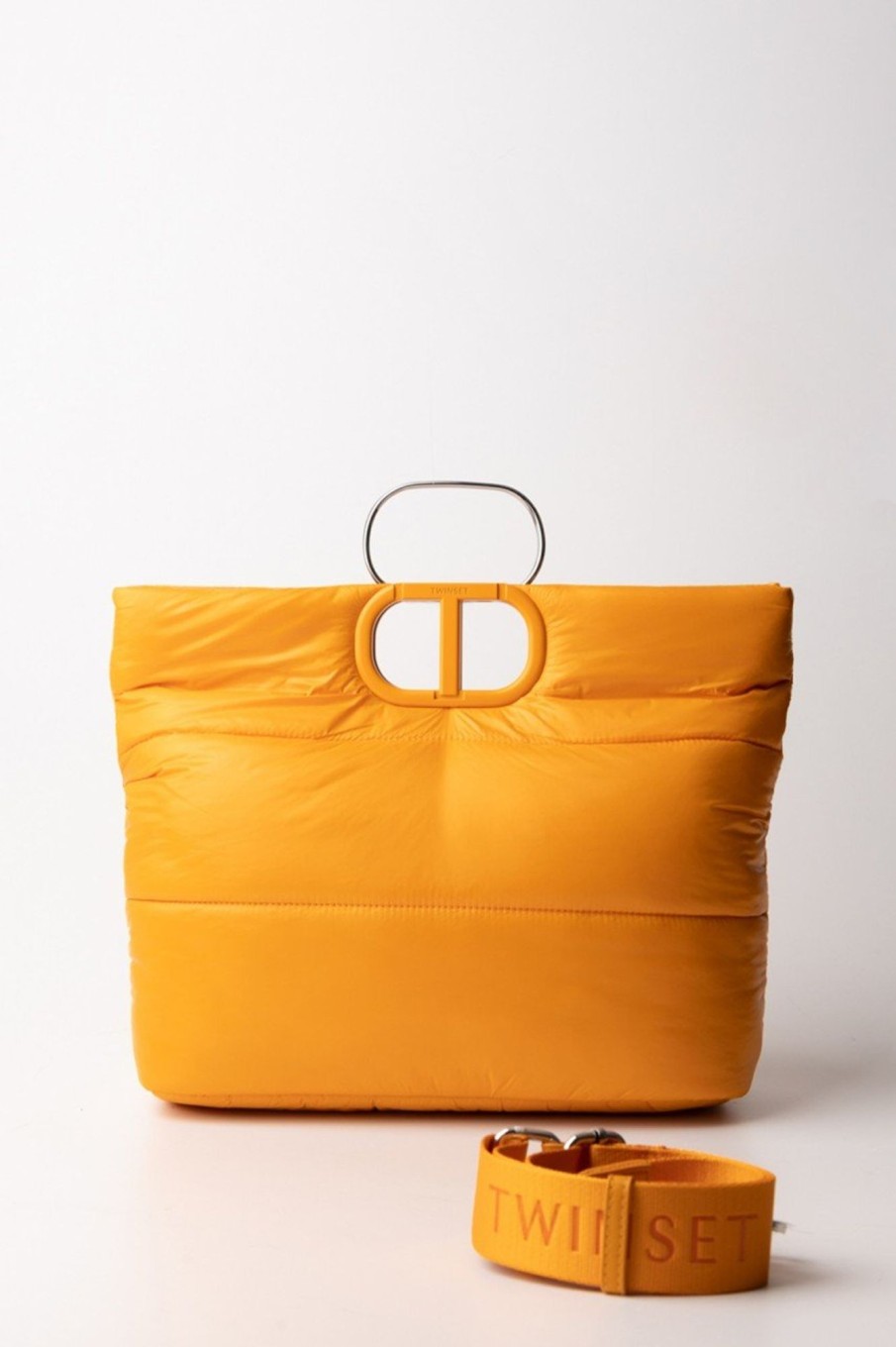 Twin-Set Tote Bag Media Imbottita Yellow Fizz Best