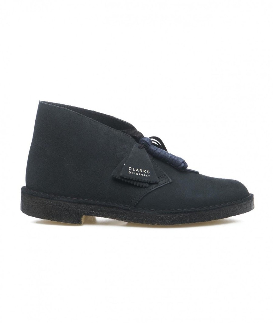 CLARKS Stringate Deert Boot Blu Scuro Wholesale