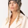 Elisabetta Franchi Cappello In Lana Con Catena Di Strass Nero Wholesale