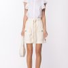 Twin-Set Shorts Con Tasconi E Fusciacca Antique White Online