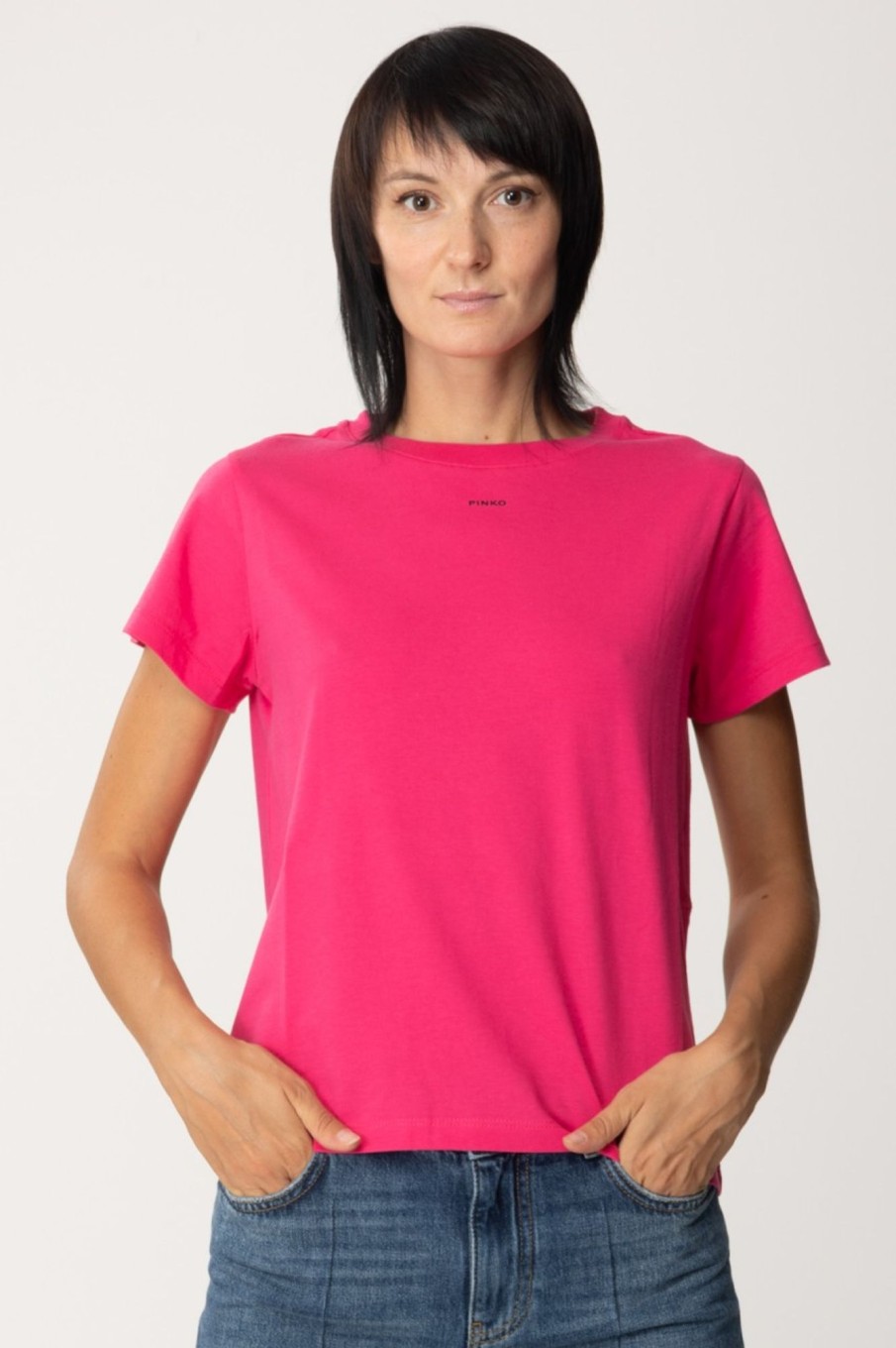 Pinko T-Shirt Con Logo Pink Pinko Online