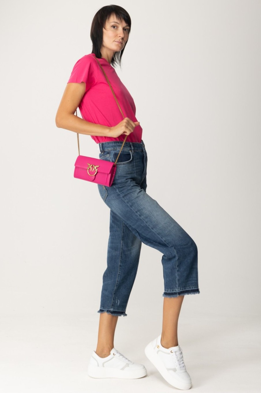 Pinko T-Shirt Con Logo Pink Pinko Online