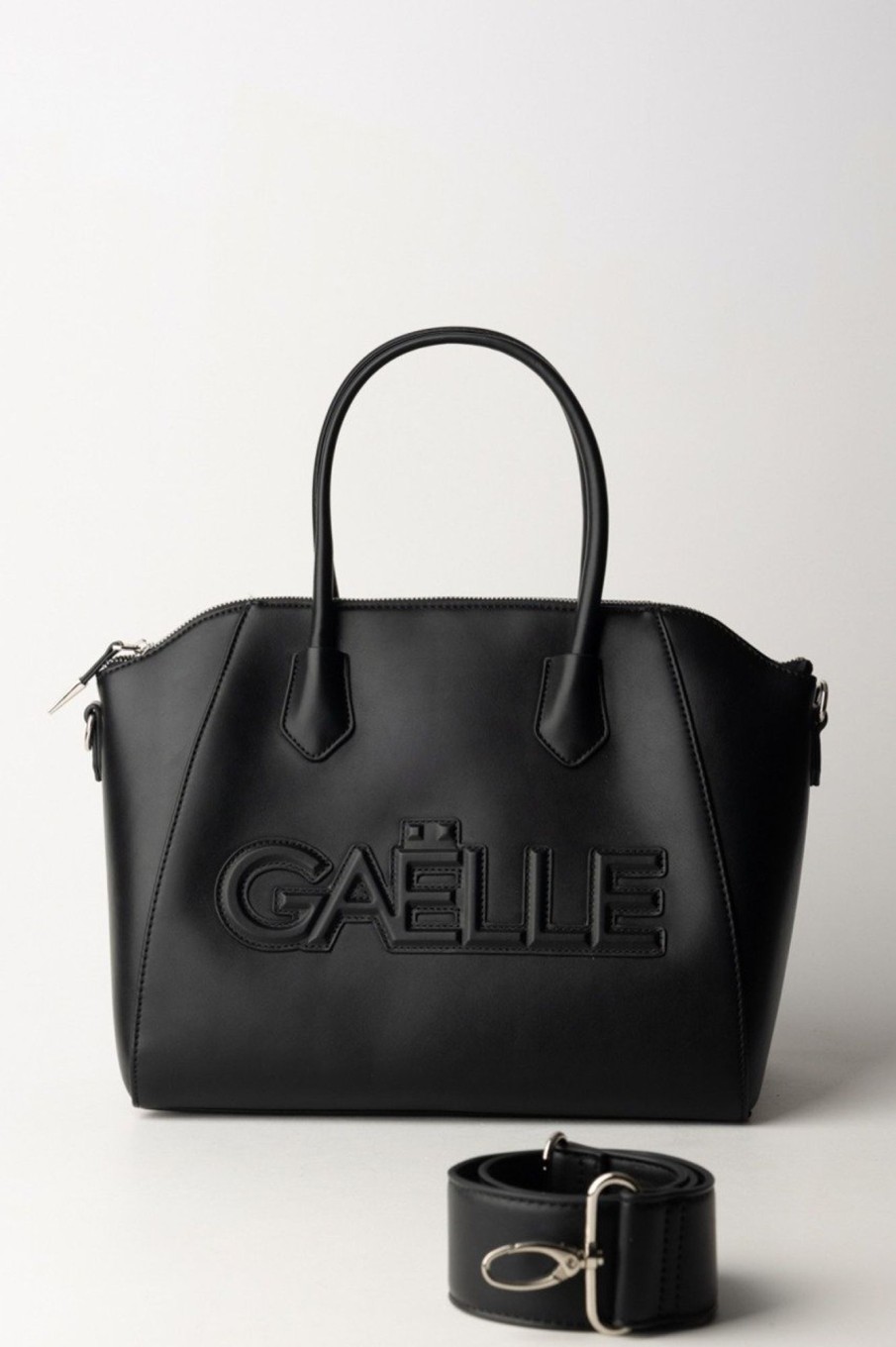 Gaelle Paris Borsa A Mano Con Logo Nero New