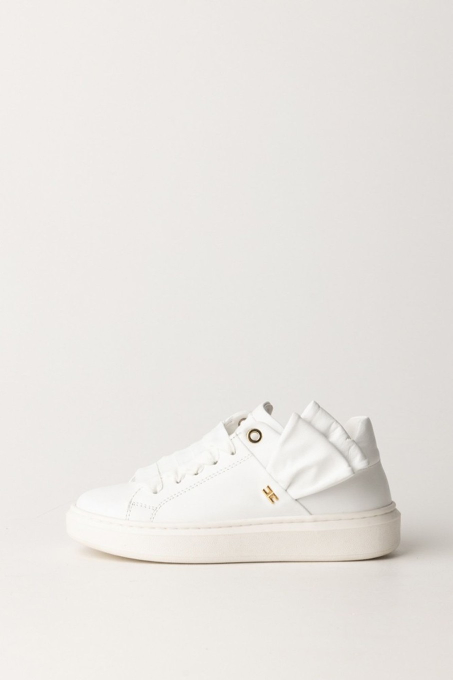 ELISABETTA FRANCHI BAMBINA Sneakers Con Inserto Fiocco White New