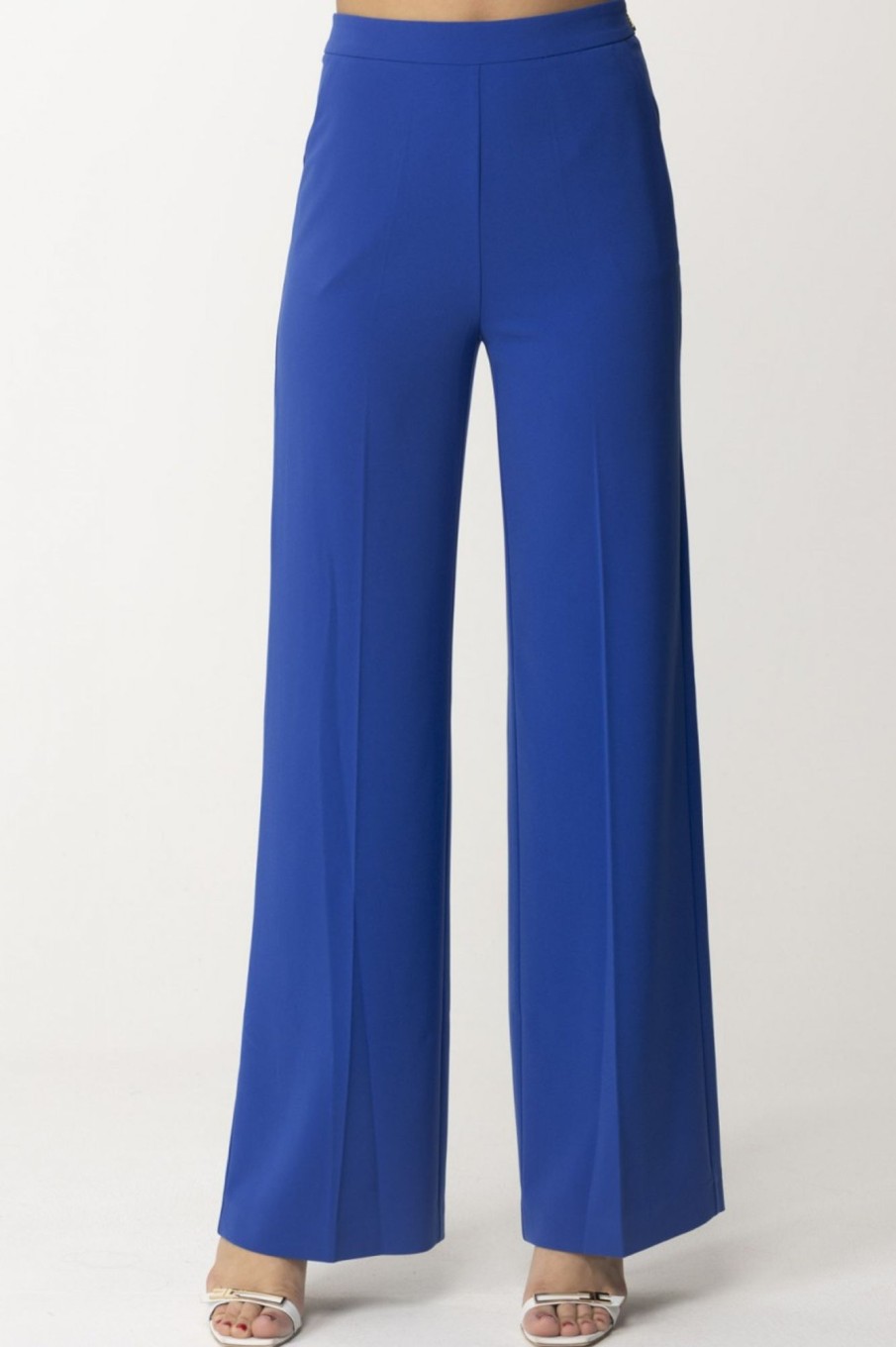 Patrizia Pepe Pantaloni A Palazzo In Sabl00E8 Blue Wave Hot