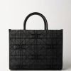 Elisabetta Franchi Shopper Media In Rafia Con Logo Nero Clearance