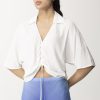 Patrizia Pepe Blusa Con Nodo Bianco Online