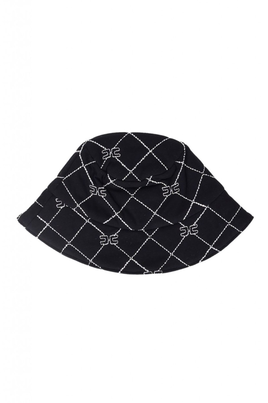 ELISABETTA FRANCHI BAMBINA Cappello Alla Pescatora Con Logo Ricamato Nero/Avorio Wholesale