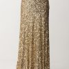 Elisabetta Franchi Gonna Lunga In Tulle Full Paillettes Oro Best