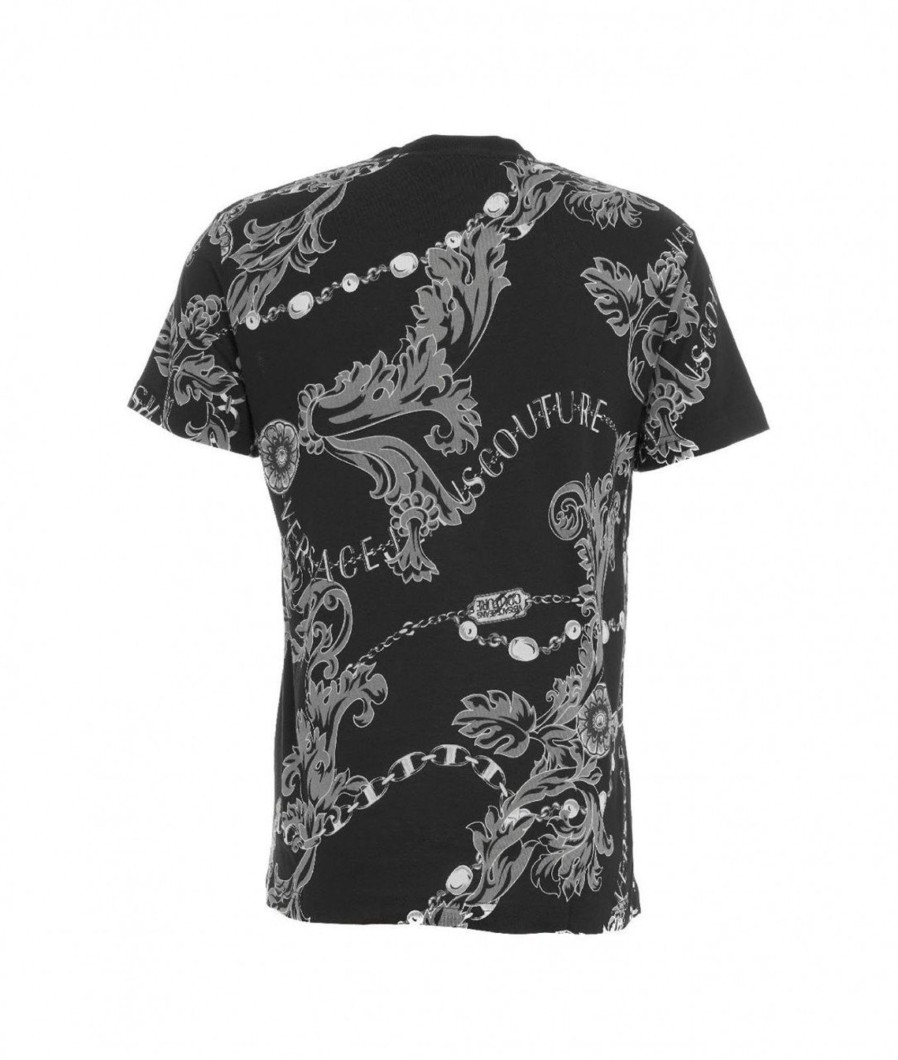 Versace T-Shirt Con Stapa Nero New