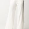 Pinko Pantaloni Stile Joggers Wide Leg Bianco Brill New