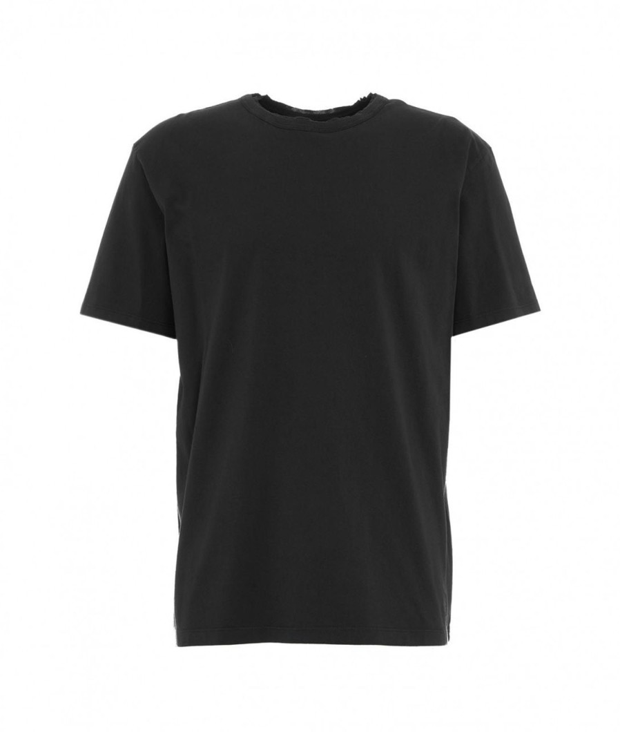 Grifoni T-Shirt Con Doppio Collo Nero Hot