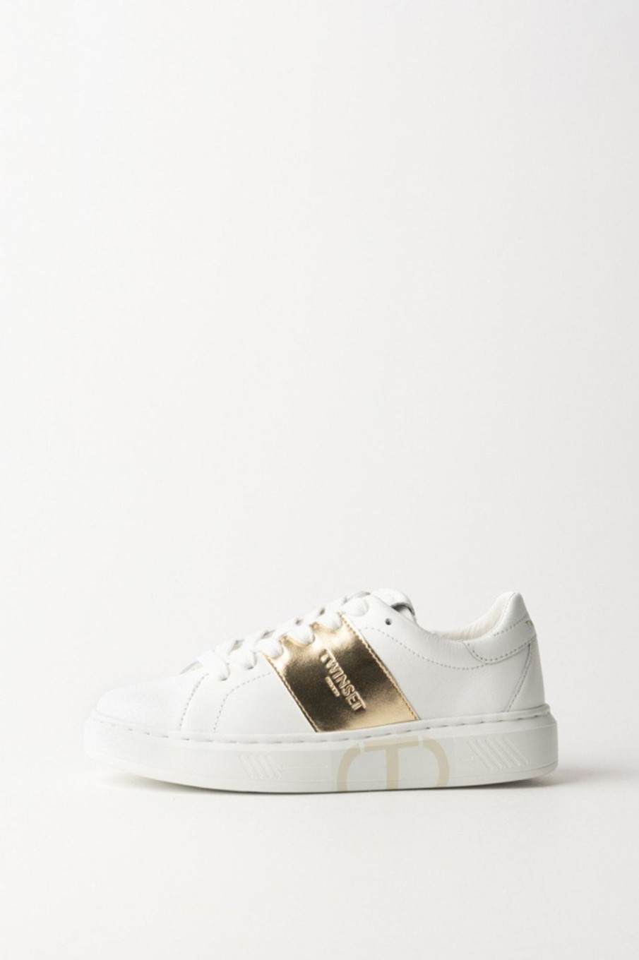 Twin-Set Sneakers Basse Con Banda Gold Bic Ottico/Oro Best