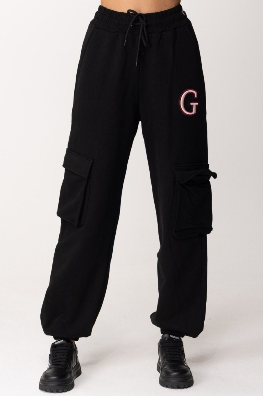 Gaelle Paris Pantaloni Cargo In Felpa Nero Best