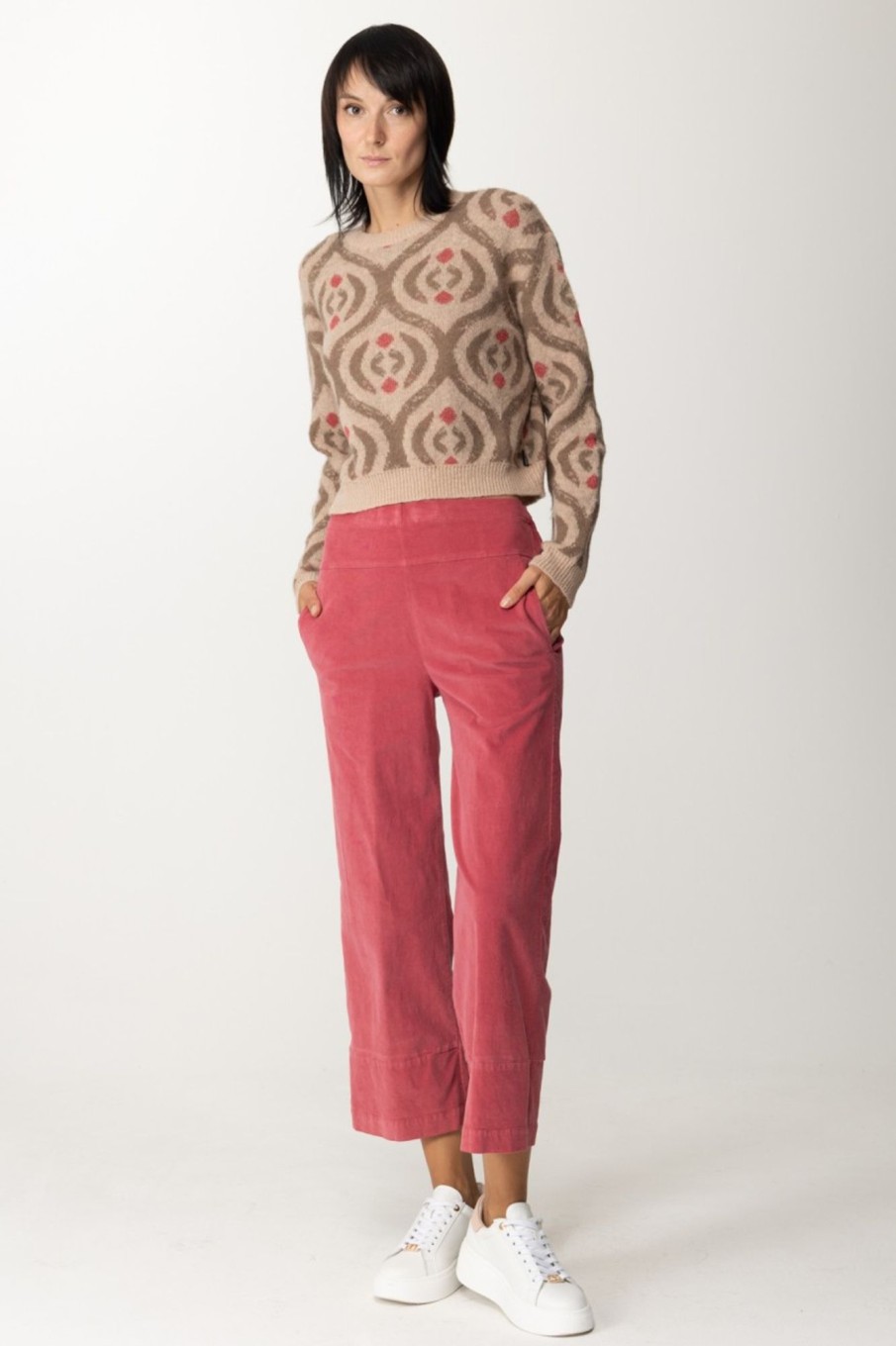 Alessia Santi Pantaloni Crop Bocciolo New