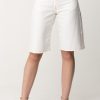 Pinko Bermuda Con Piercings Bianco-Biancaneve Clearance