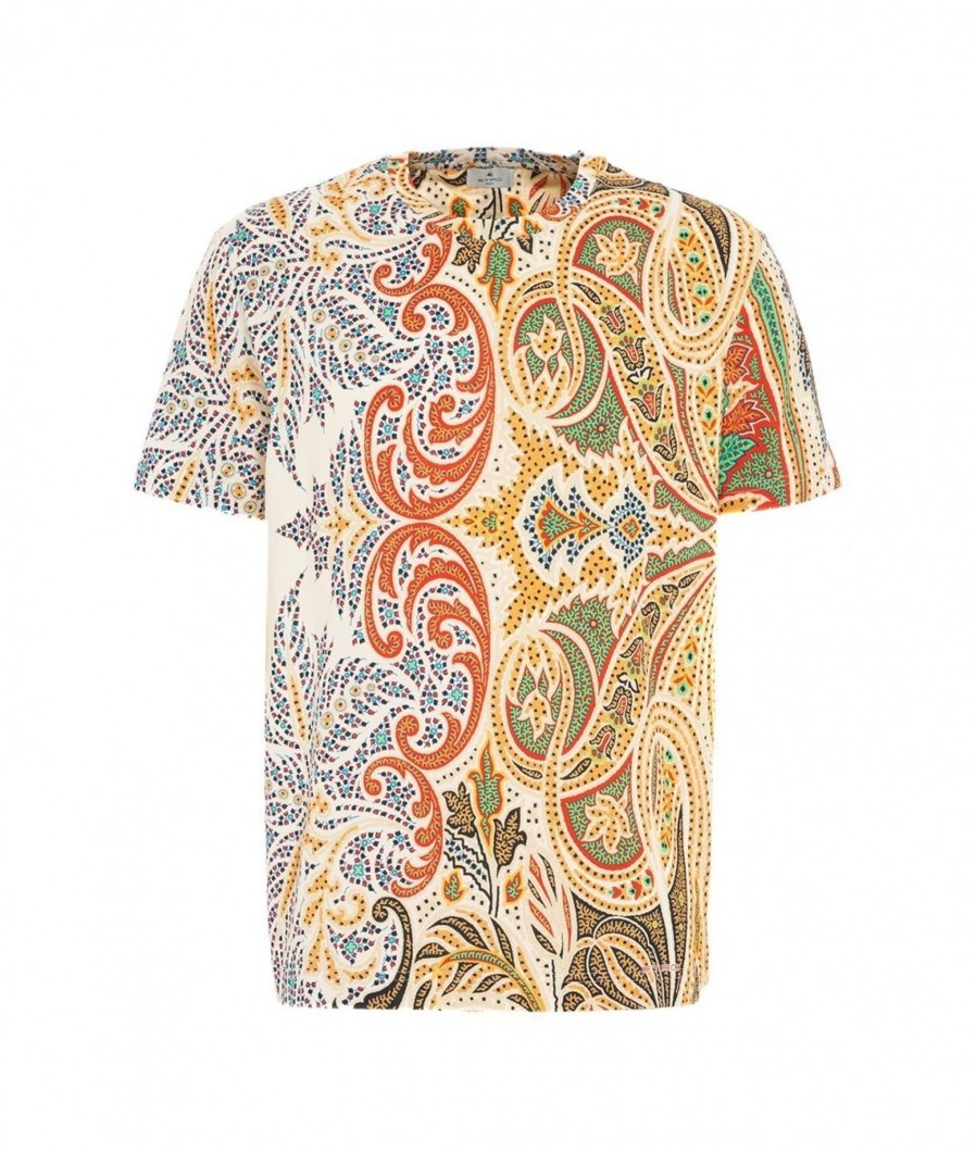 etro T-Shirt Con Stapa Beige Online