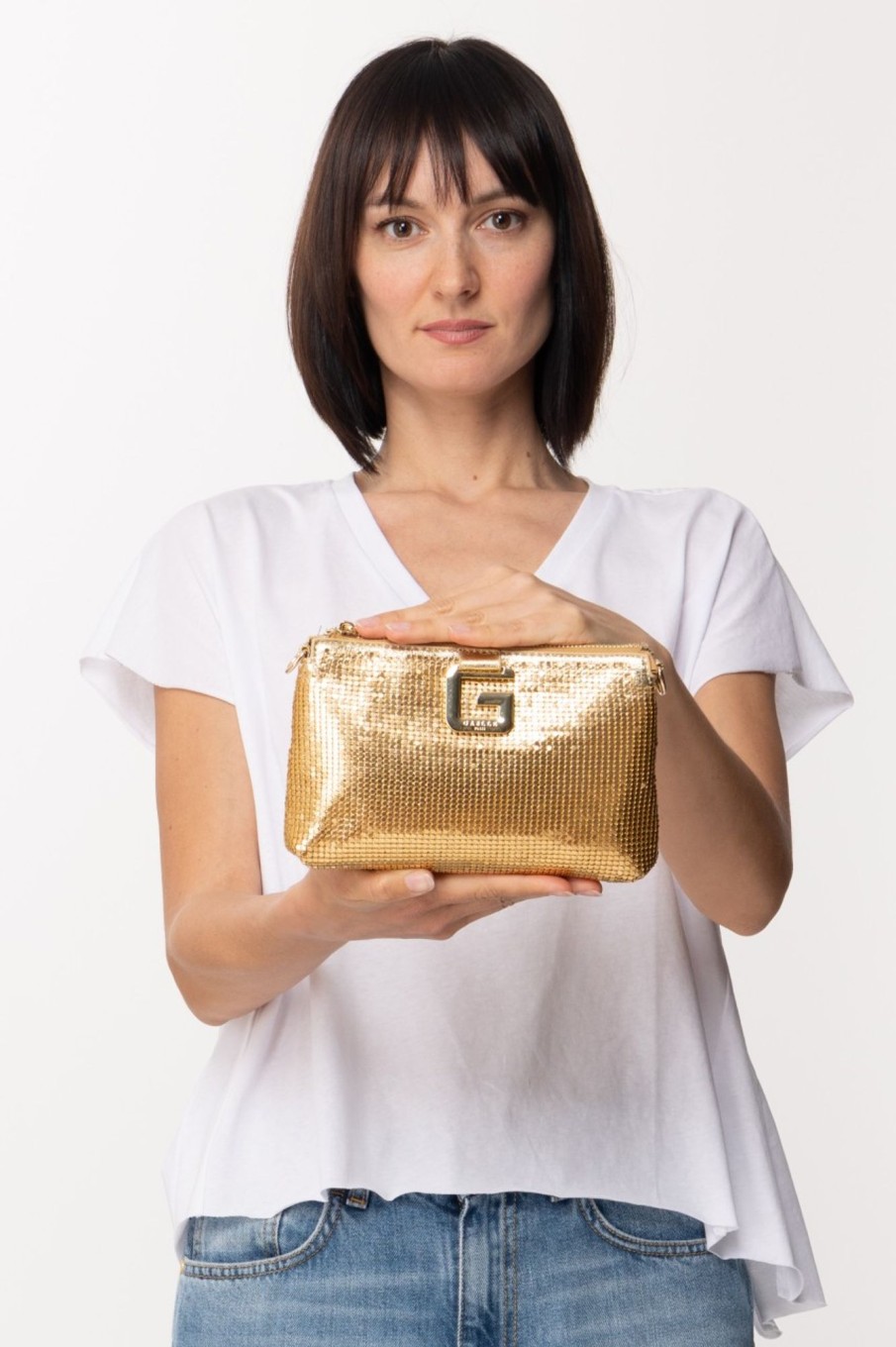 Gaelle Paris Tracolla Con Logo Pendente Oro Hot