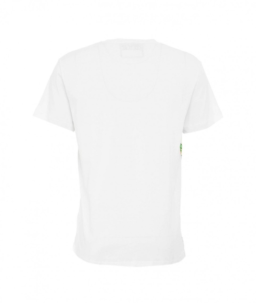 Versace T-Shirt Con Stapa Bianco New