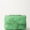 Pinko Borsa Love Puff Mini Con Trapuntatura Obliqua Verde Assenzio-Block Color Online