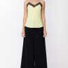 Patrizia Pepe Top In Viscosa Con Pizzo Logato Sunny Lime Best