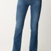 Elisabetta Franchi Jeans A Zampa Blue Denim New