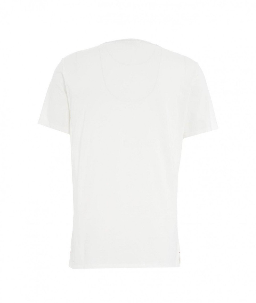 Luis Trenker T-Shirt Con Stapa Frontale Bianco Hot