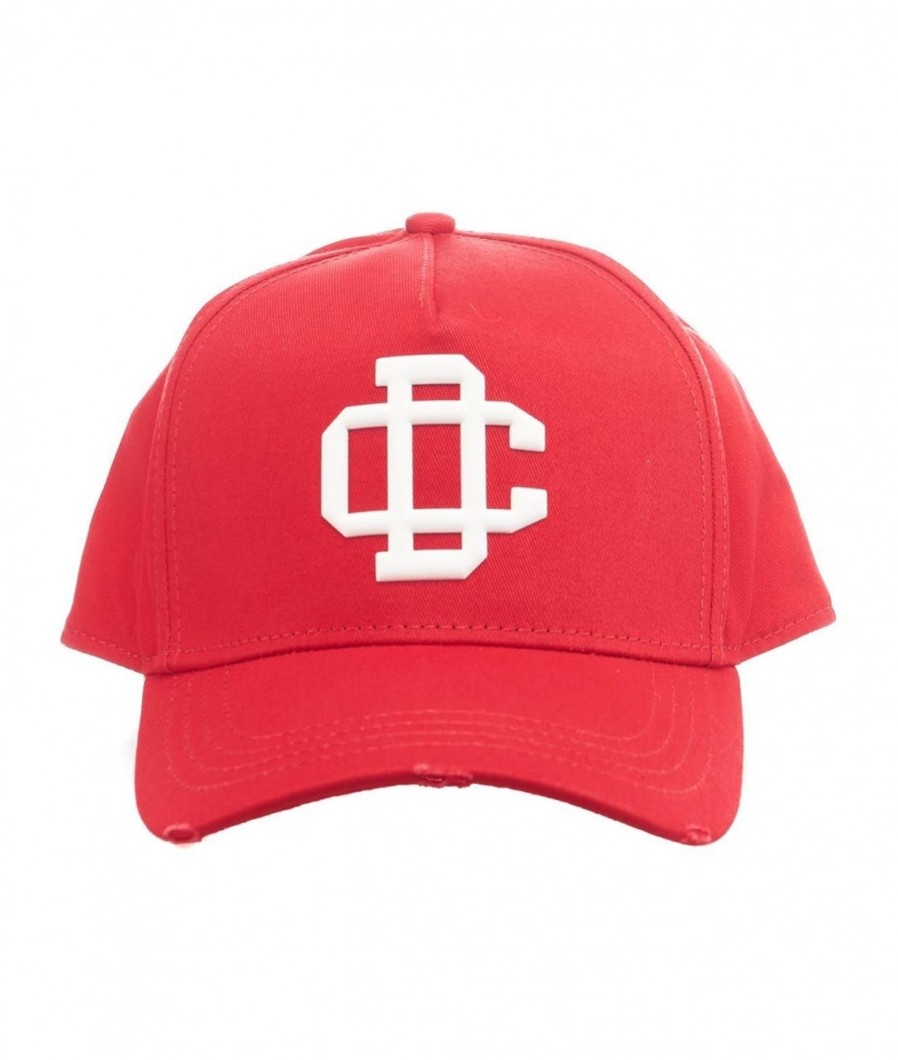 Dsquared2 Baseball Cap Con Ricamo Logo Rso Rosso Online