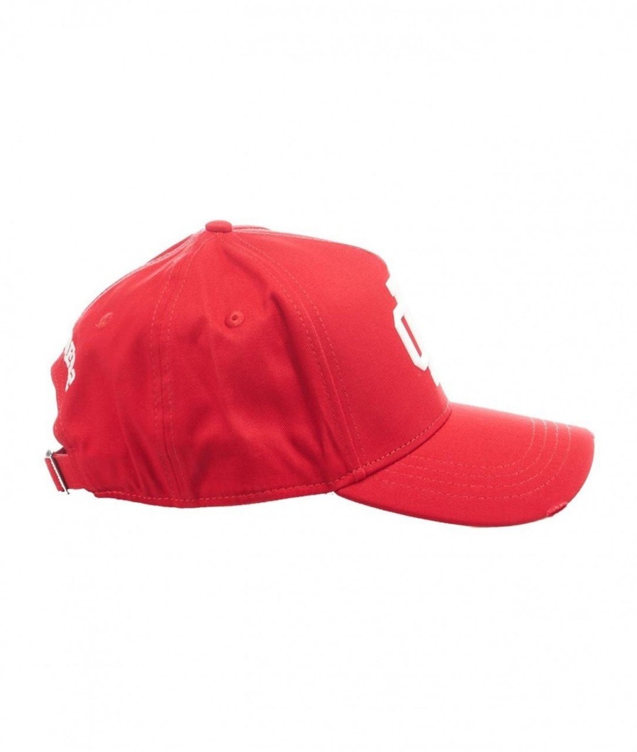 Dsquared2 Baseball Cap Con Ricamo Logo Rso Rosso Online