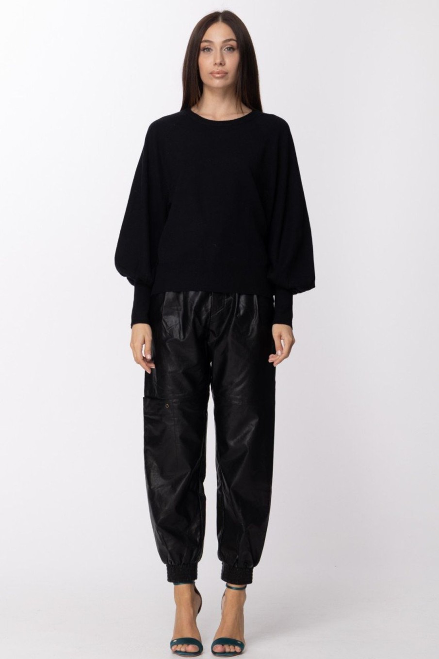 Twin-Set Maglia Con Inserti In Pizzo Nero Best