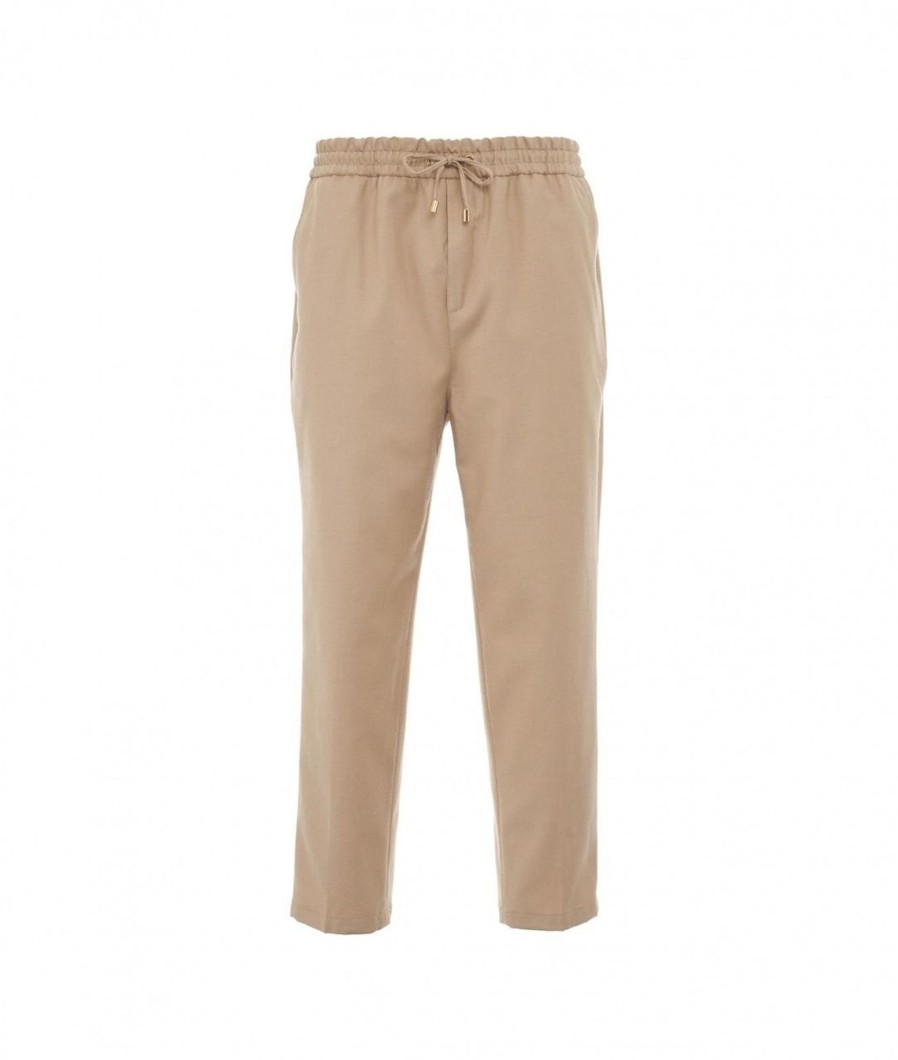 etro Pantaloni Con Lana Vergine Beige Hot