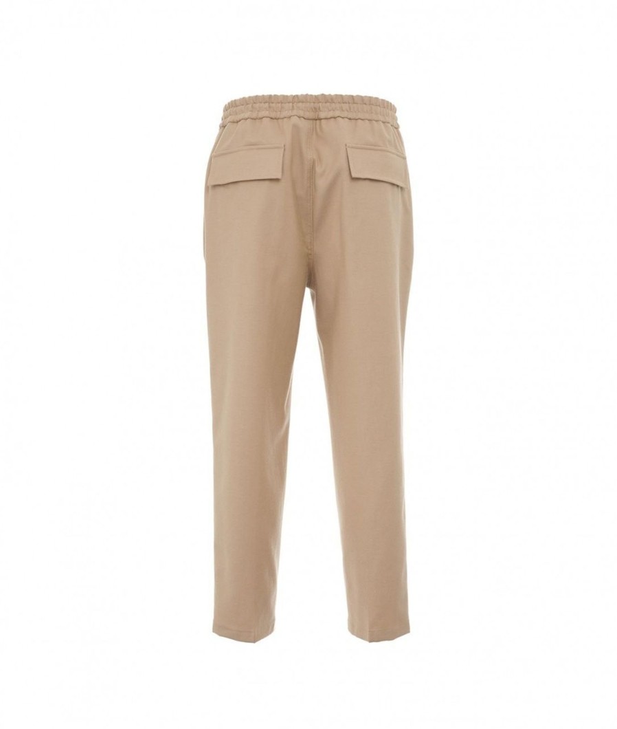 etro Pantaloni Con Lana Vergine Beige Hot