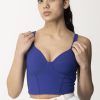 Elisabetta Franchi Top Bustier Con Ricamo Blue Indaco Clearance