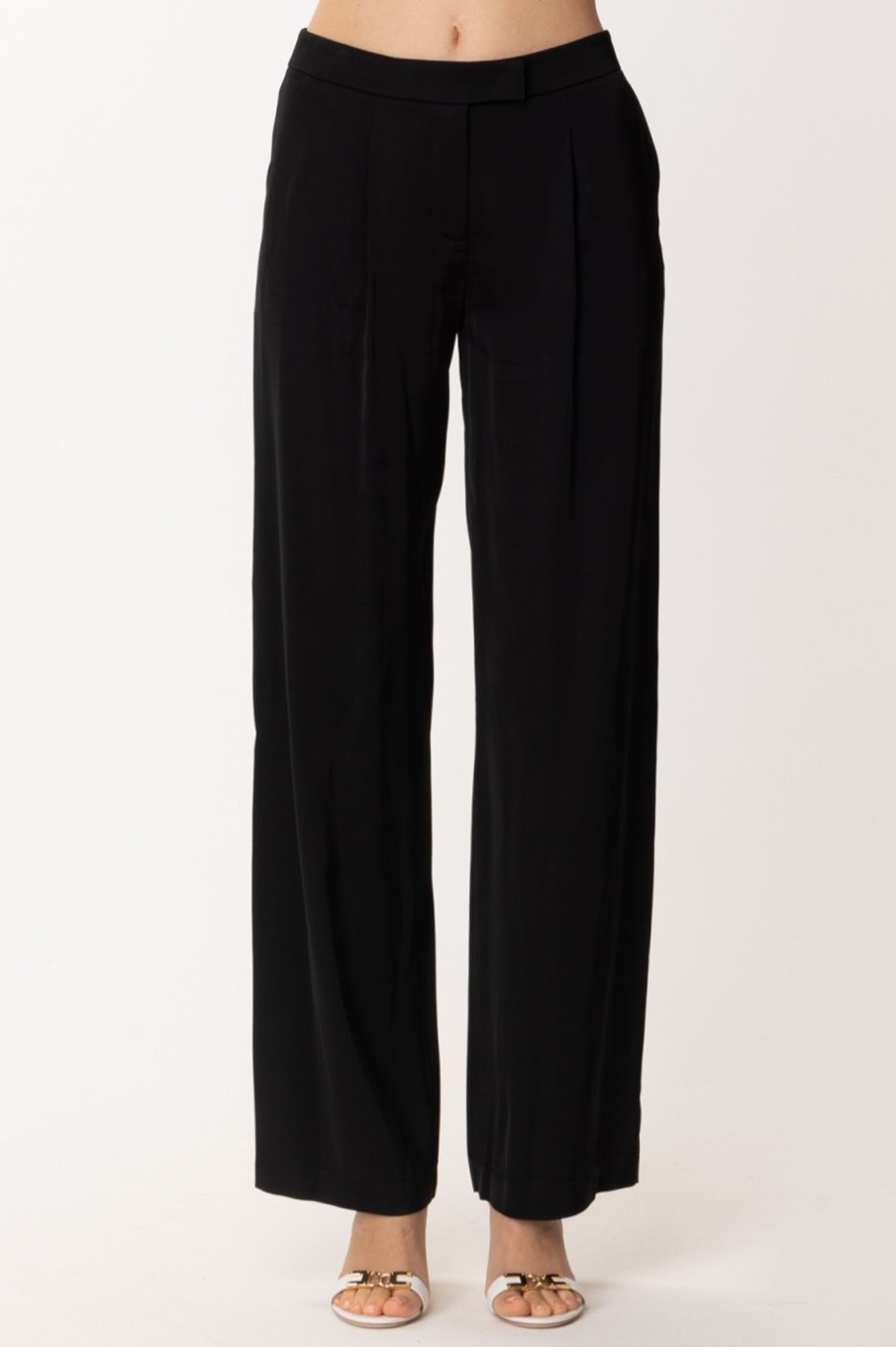 Patrizia Pepe Pantaloni Straight Cut Nero New