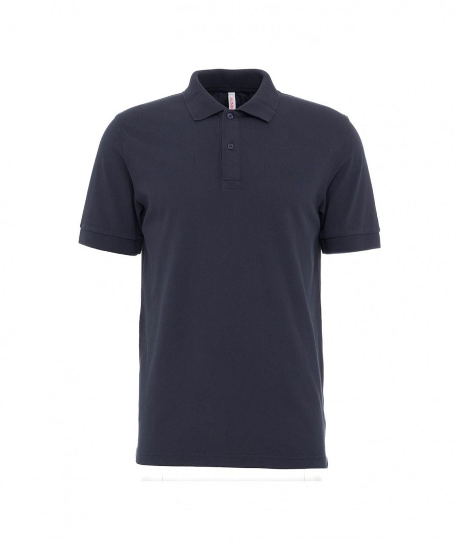 Sun68 Polo Blu Scuro Clearance