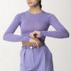 Elisabetta Franchi Top Crop In Maglia Con Cut-Out Iris Hot