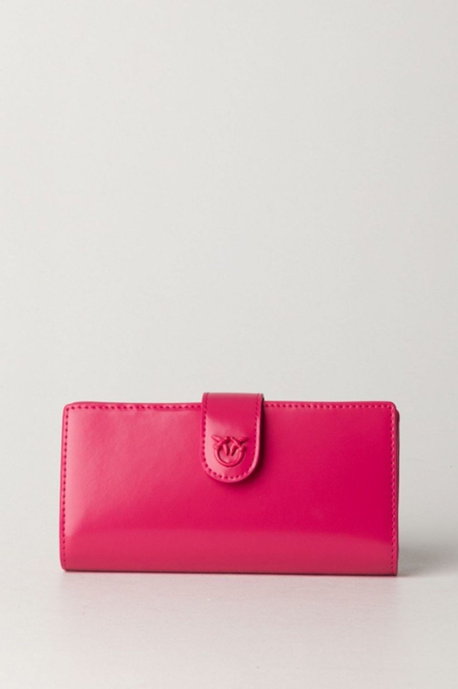 Pinko Portafogli In Pelle Liscia Con Logo Pink Pinko-Block Color Clearance