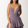 Elisabetta Franchi Miniabito Con Coppe E Balze Candy Violet Best