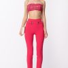 Elisabetta Franchi Top A Fascia In Full Paillettes Fuxia New