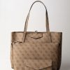 Guess Set Di Borse Eco Brenton Tote Latte Logo Hot