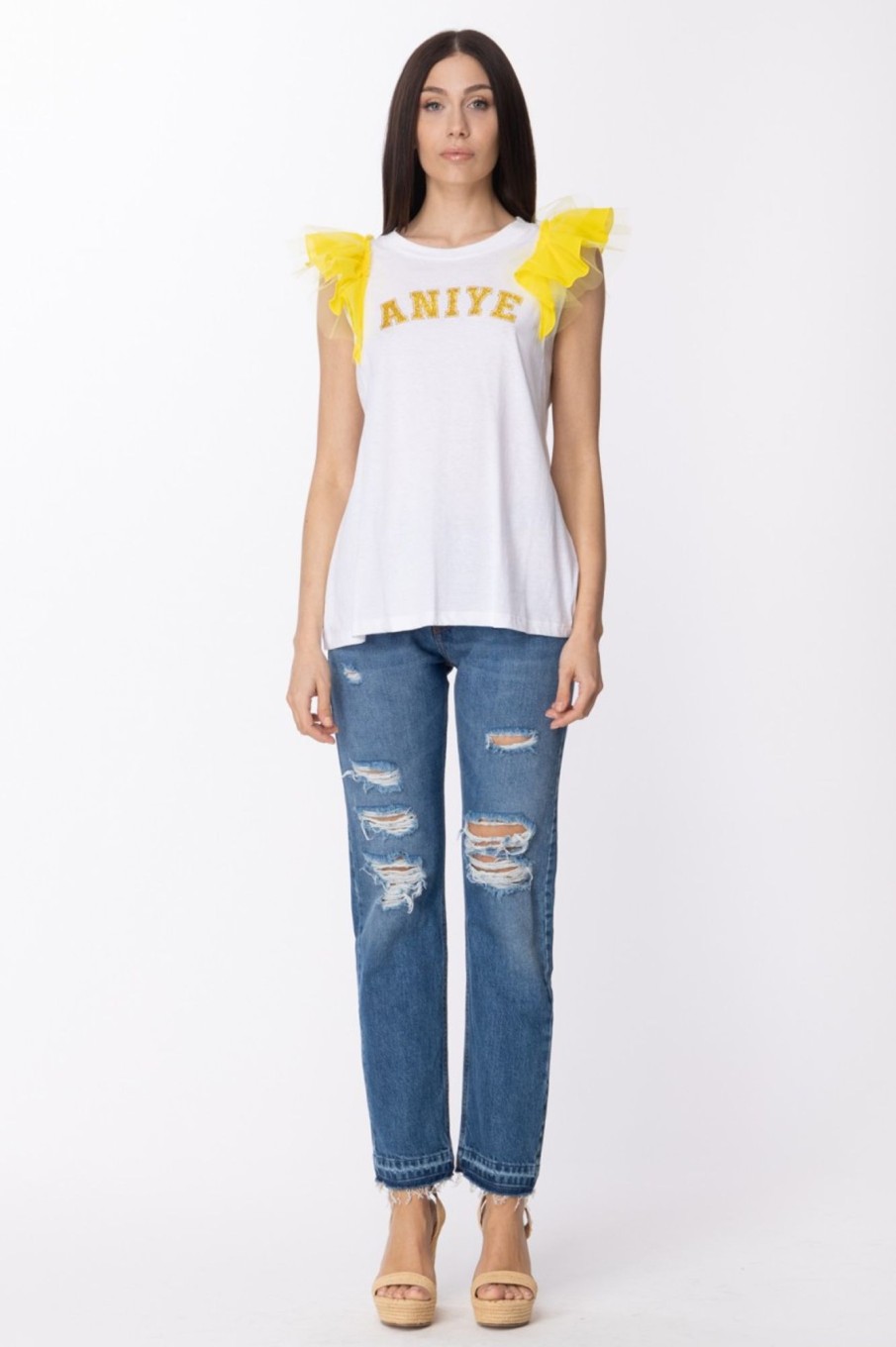 Aniye By Jeans Nancy Hole Con Rotture E Cut-Out Sky-Used Best