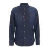 Dsquared2 Classic Western Shirt Blu Scuro New