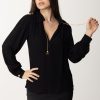 Elisabetta Franchi Camicia Ampia Con Accessorio Al Colletto Nero Hot