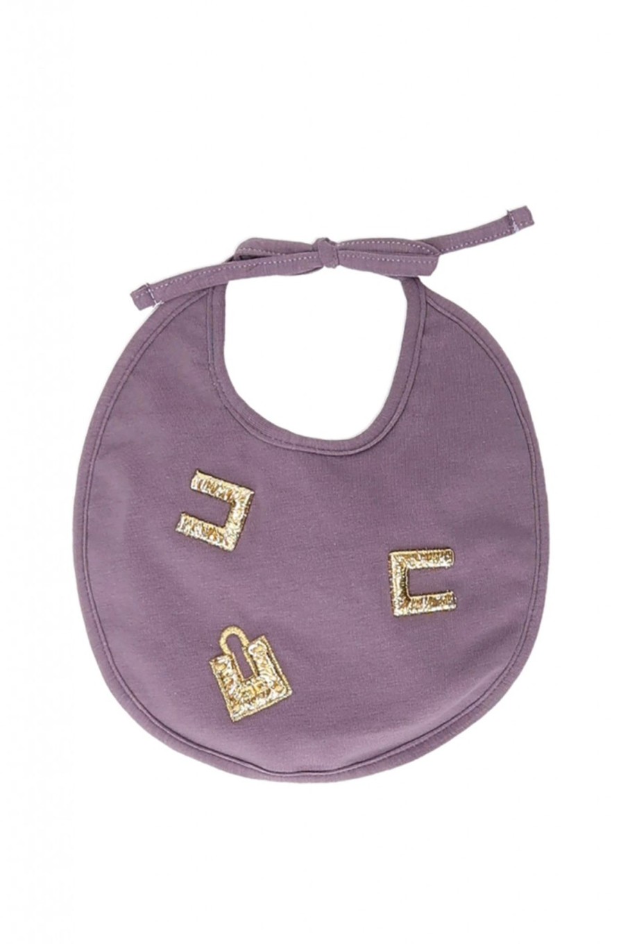 ELISABETTA FRANCHI BAMBINA Bavetta Con Logo Ricamato Candy Violet/Avorio Clearance