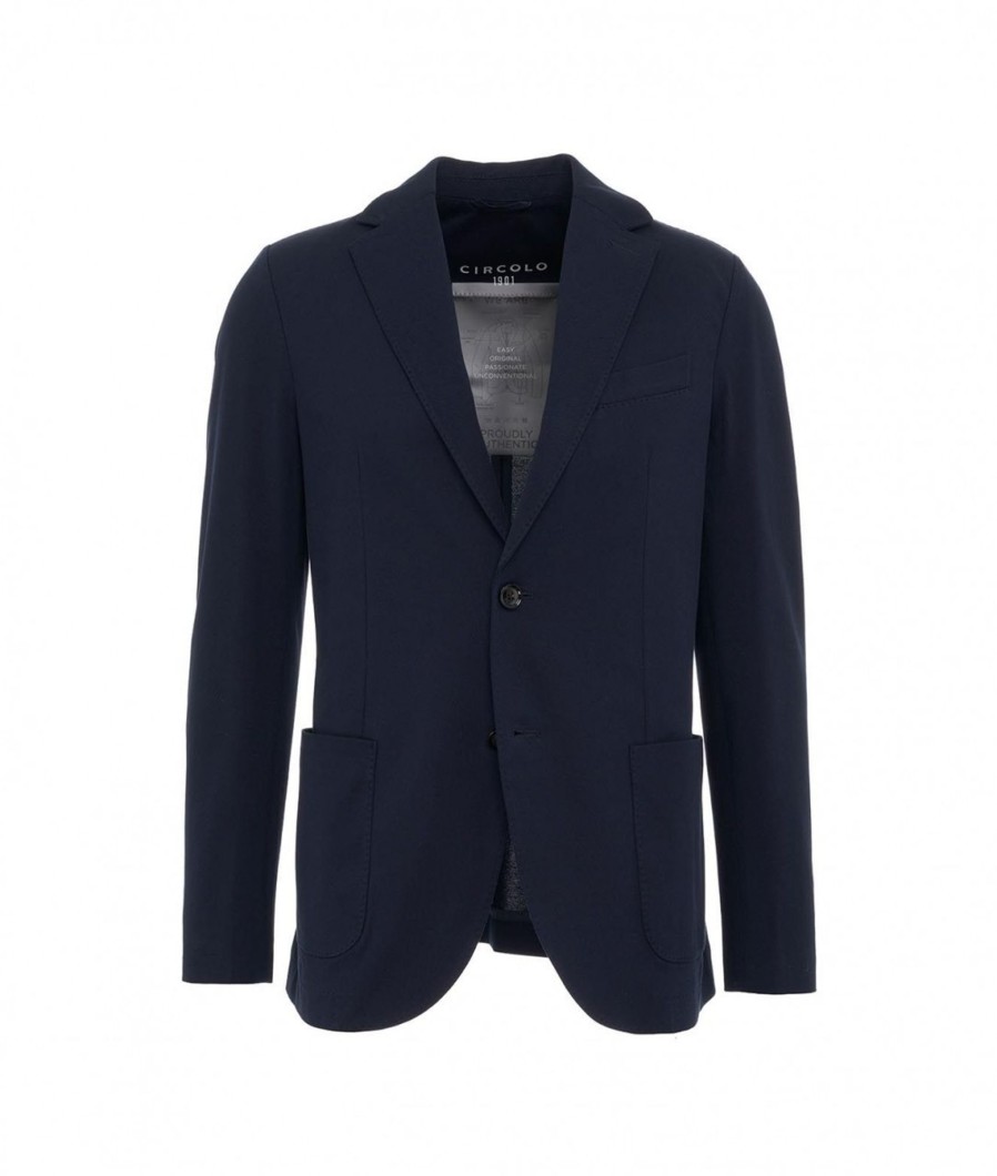 Circolo 1901 Blazer In Piquet Blu Scuro New