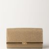 Michael Kors Clutch In Lurex Pale Gold Clearance