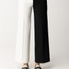 Simona Corsellini Pantaloni Bicolore Wide-Leg Nero/White Cloud New