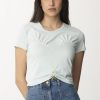 Elisabetta Franchi T-Shirt Con Arriccio Acqua Clearance