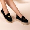 Manebi Espadrillas Con Ricamo Black/Gold Clearance