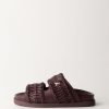 Patrizia Pepe Slippers Con Fasce Intrecciate Dark Plum Best